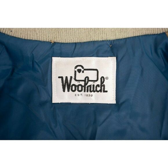 Vintage Woolrich Mens Beige Tan Coat Jacket Parka Collared Size M-L  All Weather - Picture 6 of 6